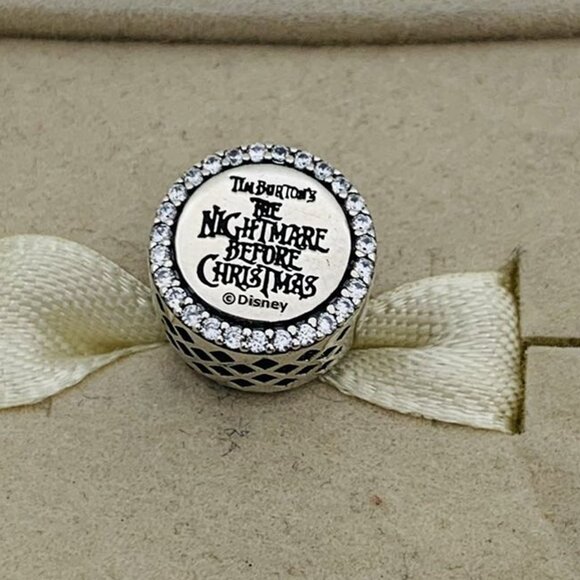 🔥🔥Pandora Disney Parks Nightmare Before Christmas Jack and Sally Charm - Picture 2 of 5